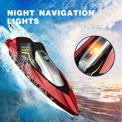 4DRC S5 Fast RC Boat For Pools And Lakes, 2.4 GHz 20- MPH Racing Boats