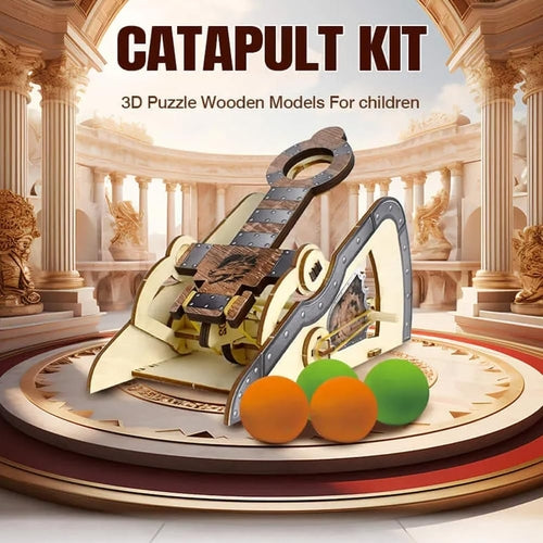 3D Wooden Catapult Kit STEM Toy for Kids