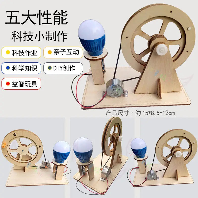 Hand-Cranked Generator Handmade Diy Material Physics Stem Toy