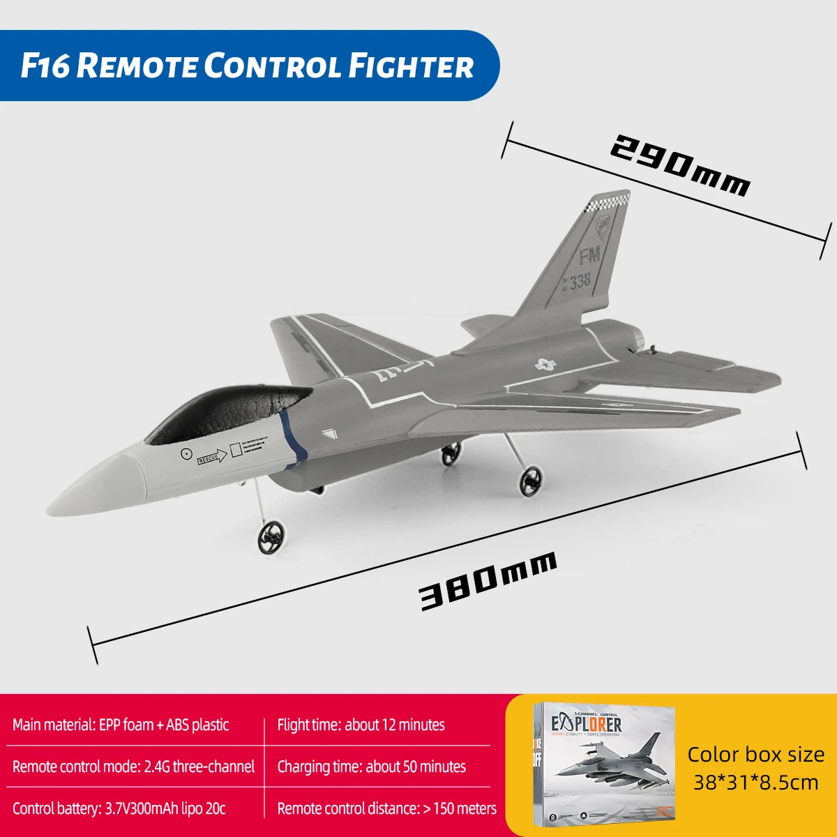 F16 Remote Control Fighter Aircraft Model Toys for Kids