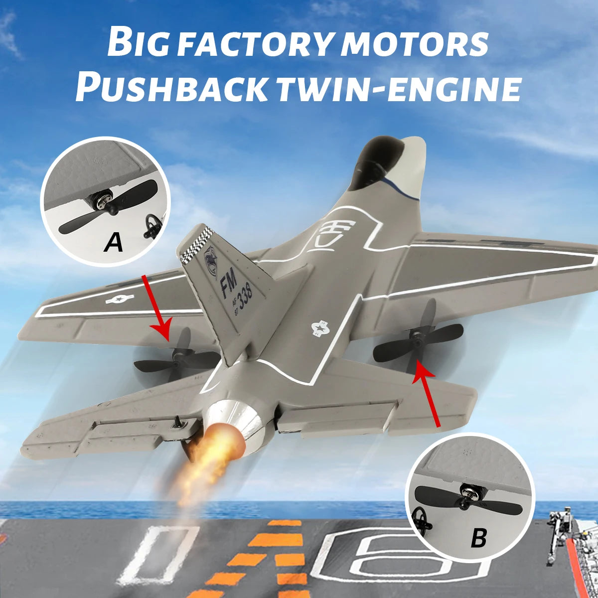 F16 Remote Control Fighter Aircraft Model Toys for Kids