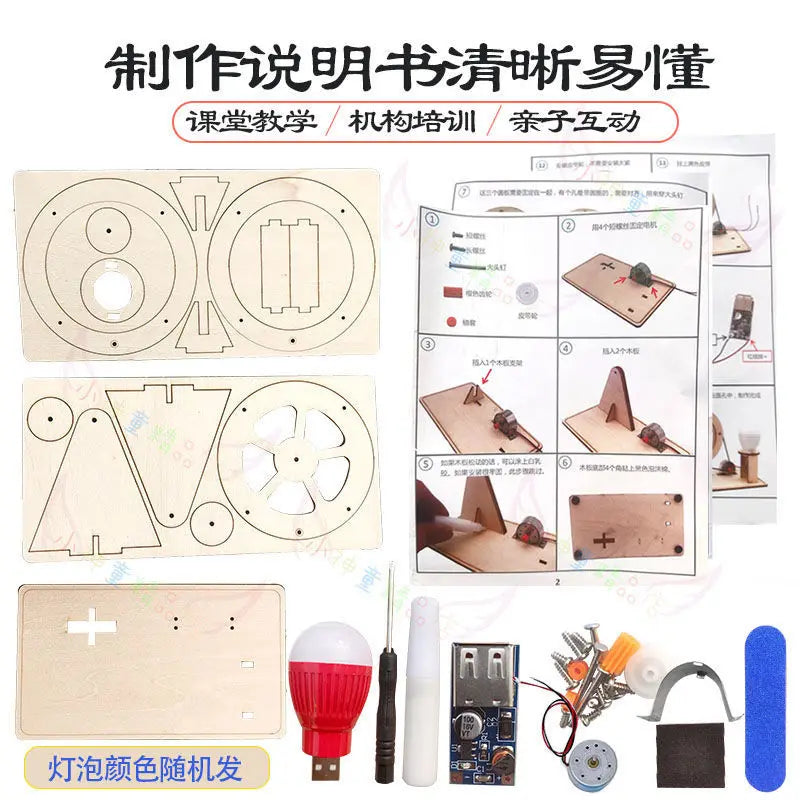 Hand-Cranked Generator Handmade Diy Material Physics Stem Toy