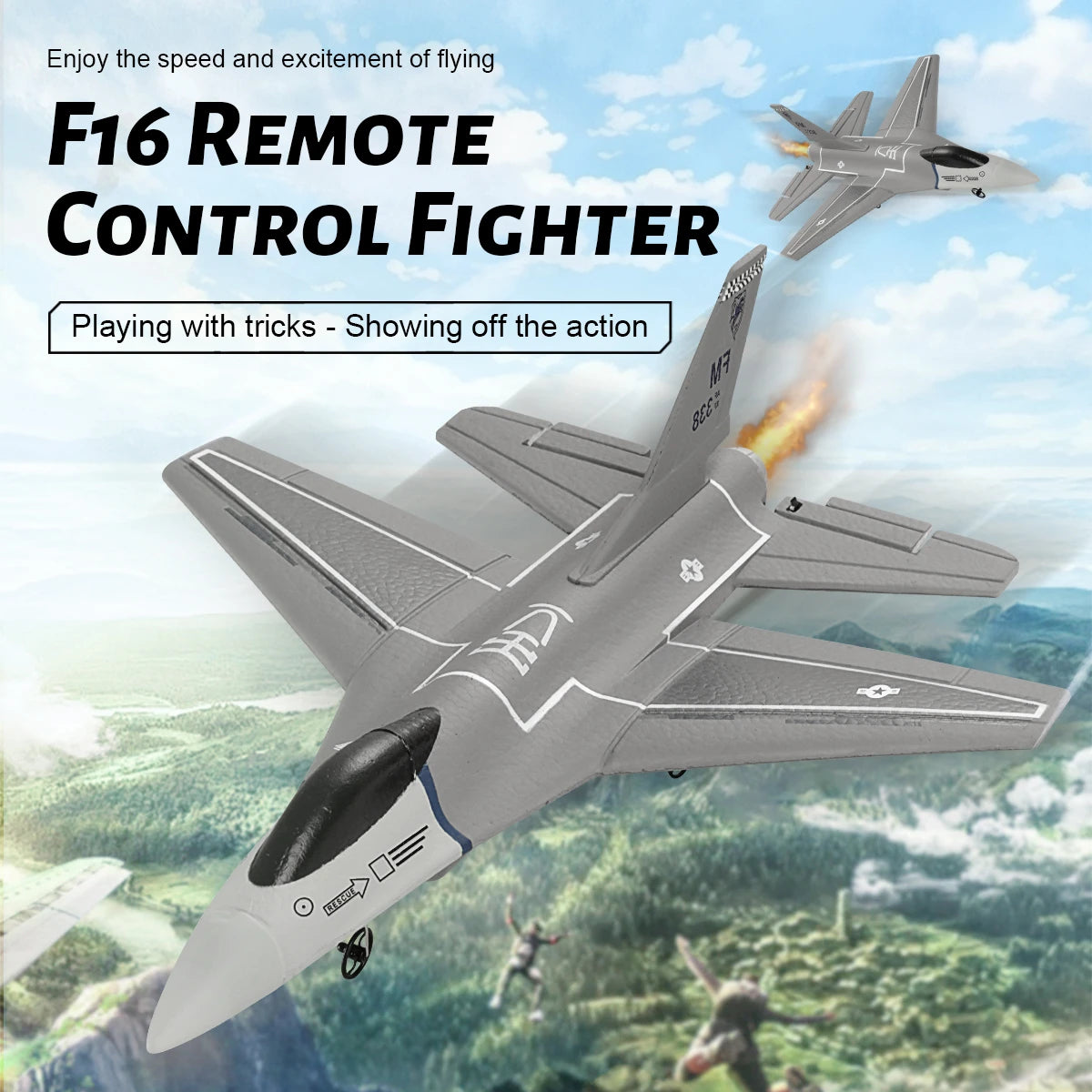 F16 Remote Control Fighter Aircraft Model Toys for Kids