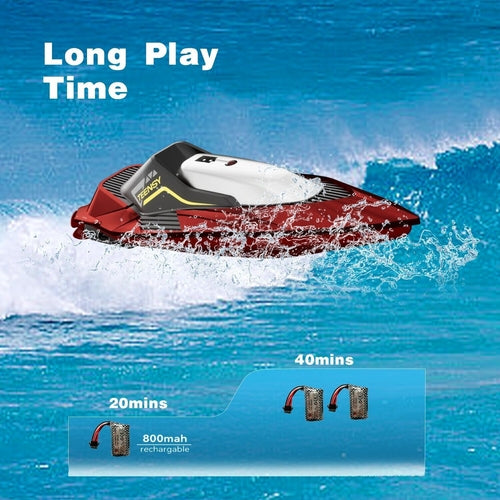 4DRC S5 Fast RC Boat For Pools And Lakes, 2.4 GHz 20- MPH Racing Boats