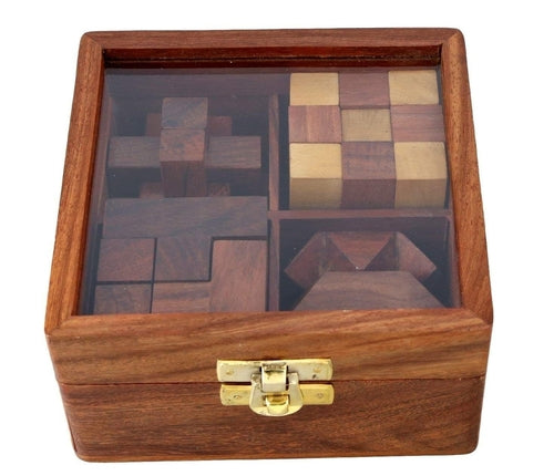 Wooden Jigsaw Puzzle Game (Brown-02)